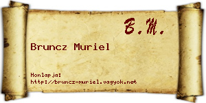 Bruncz Muriel névjegykártya